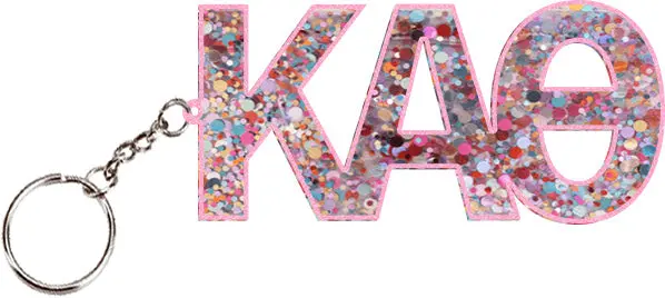 Kappa Alpha Theta Confetti Keychain 1