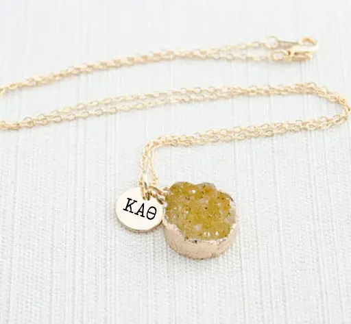 Kappa Alpha Theta Druzy Necklace 1