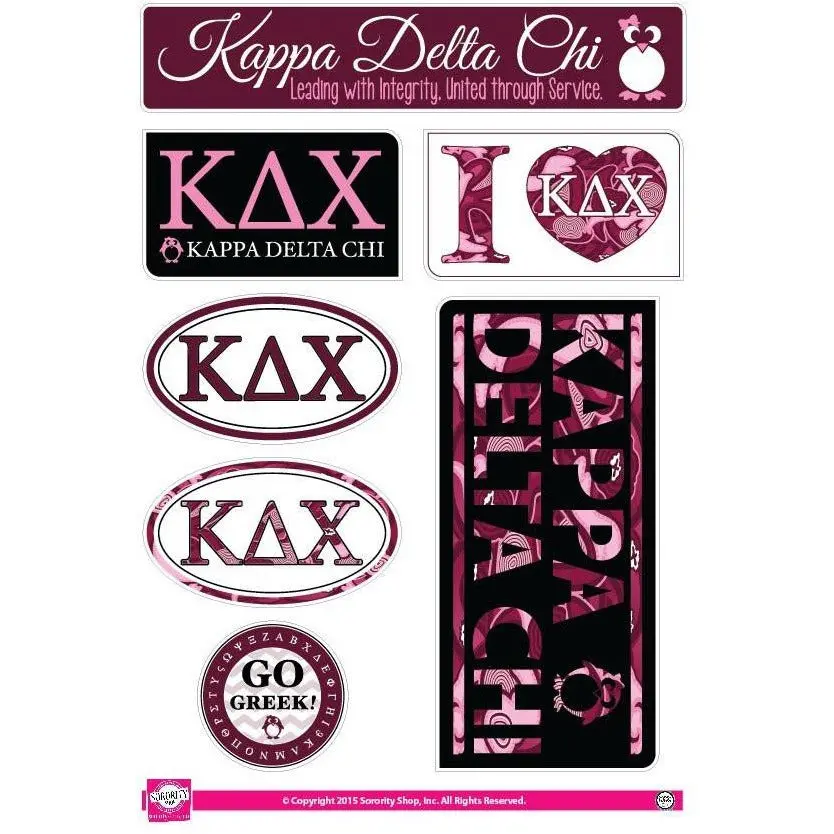 Kappa Delta Chi Lifestyle Sticker Sheet 1