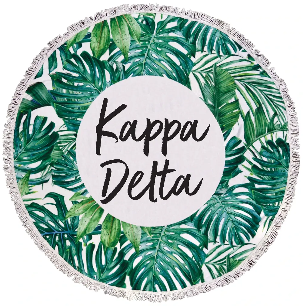 Kappa Delta Palm Leaf Fringe Towel Blanket 1