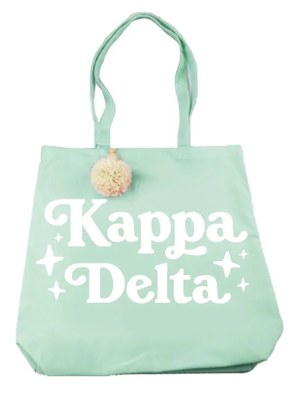 Kappa Delta Pom Pom Tote Bag 1