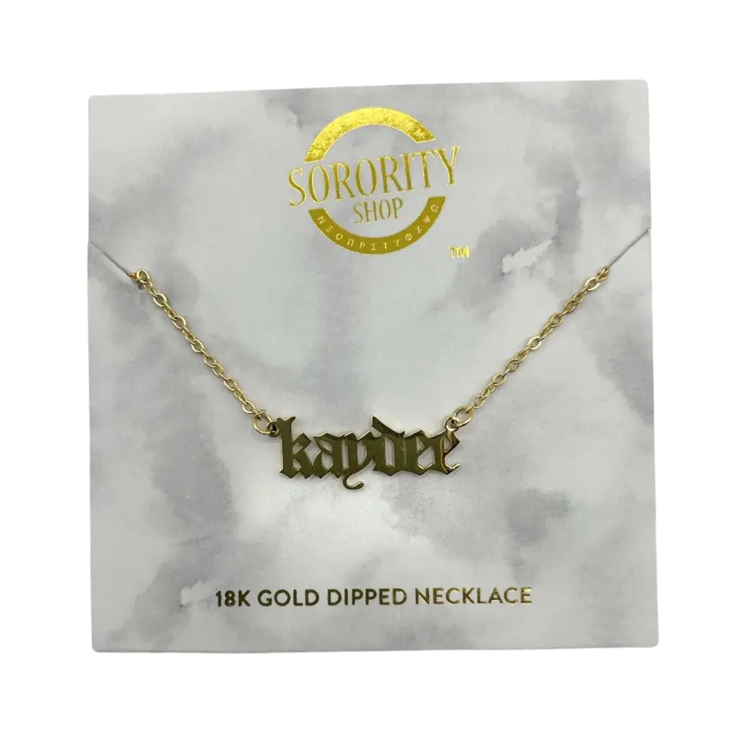 Kappa Delta Old English Necklace 1