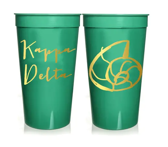 Kappa Delta Sorority Stadium Cup With Gold Foil Print 1