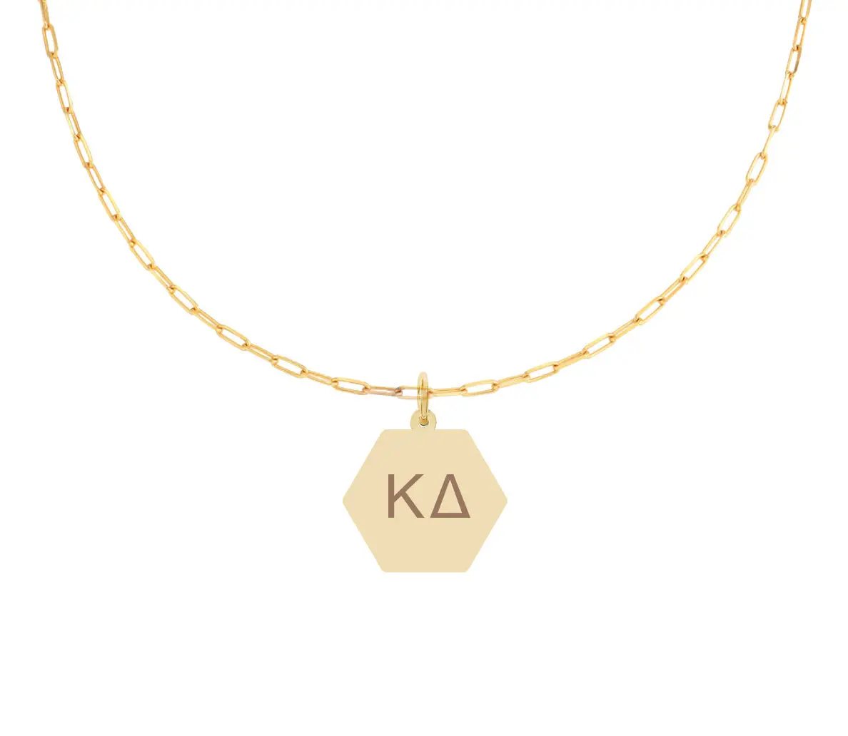 Kappa Delta Paperclip Necklace With Pendant 1