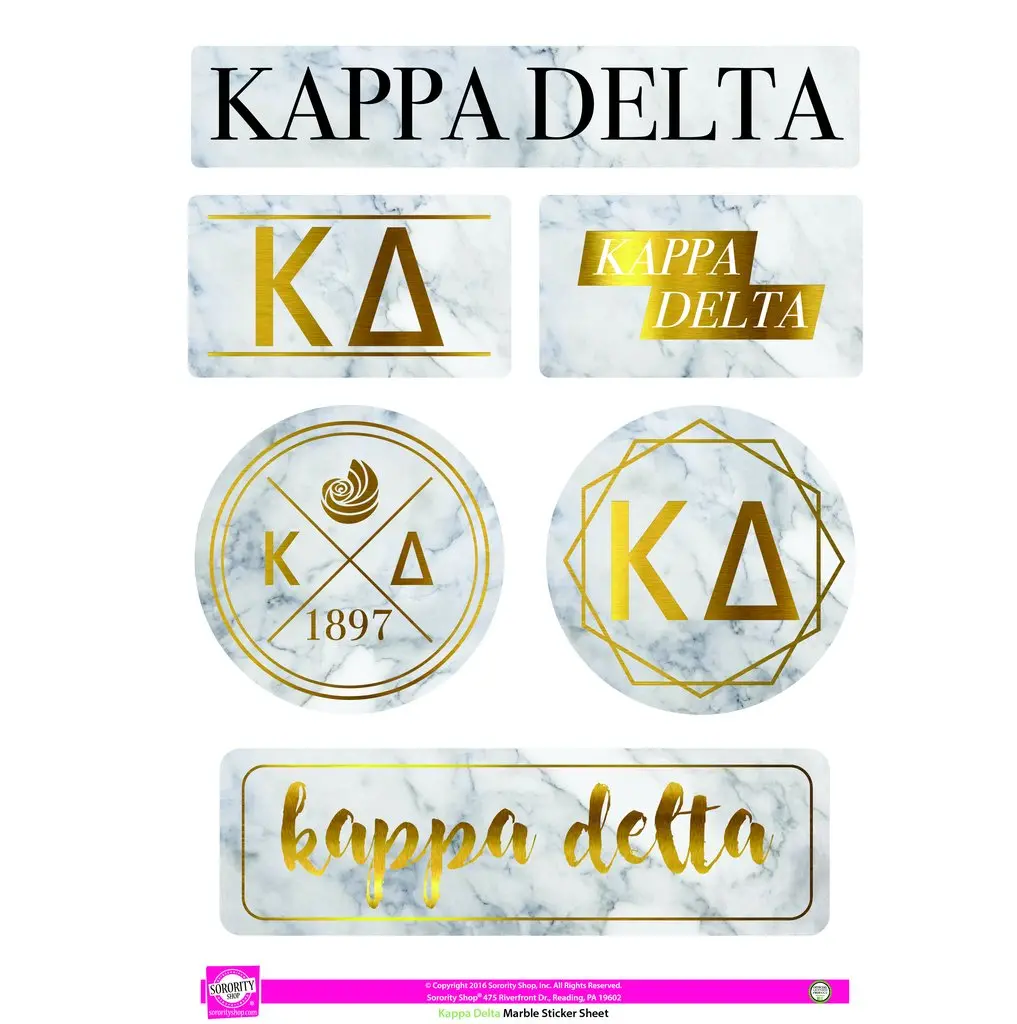 Kappa Delta Marble Sticker Sheet 1