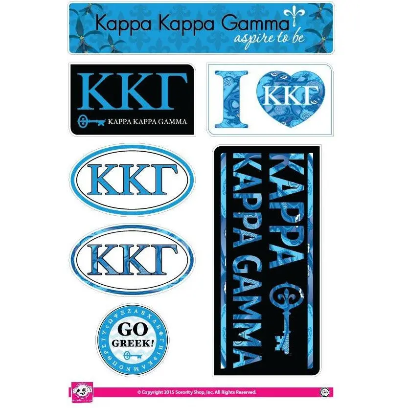 Kappa Kappa Gamma Lifestyle Sticker Sheet 1