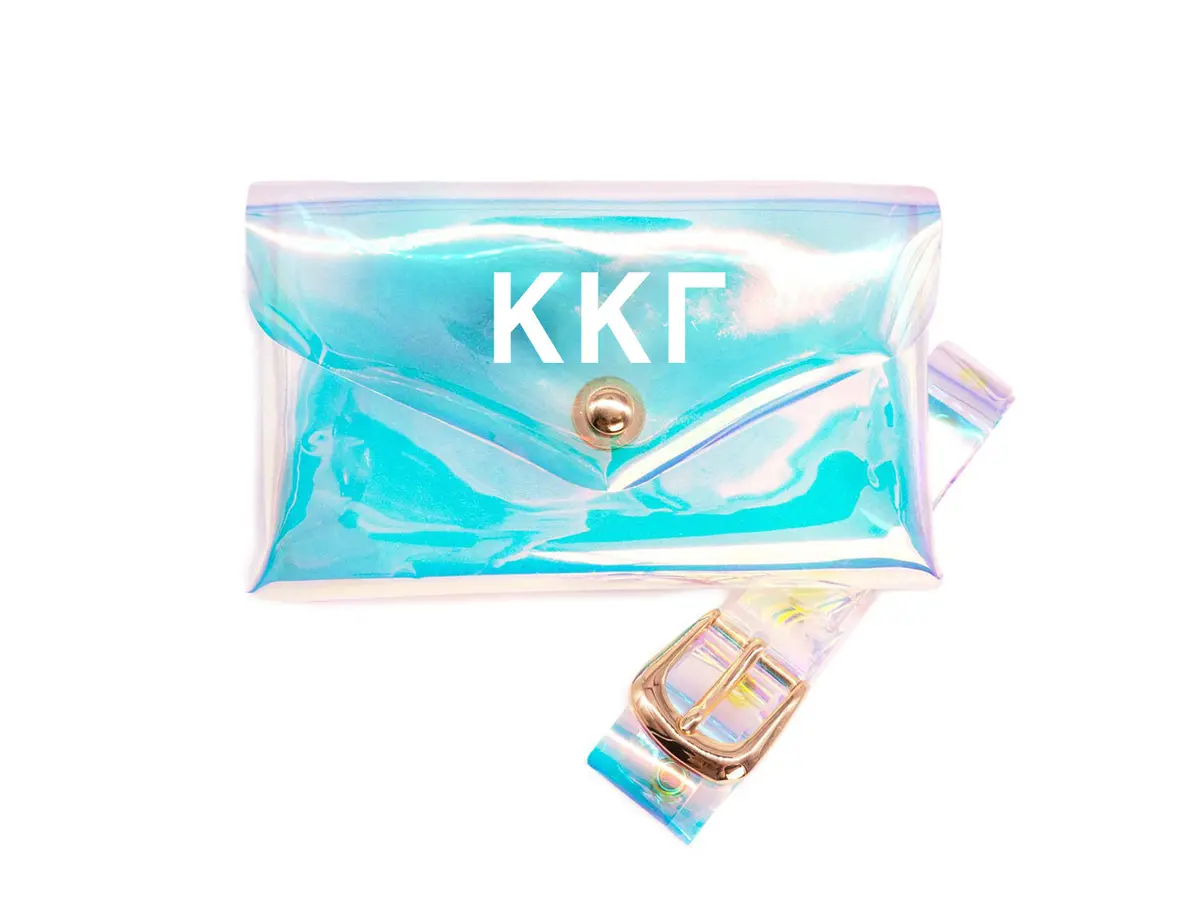 Kappa Kappa Gamma Holographic Belted Fanny Pack 1