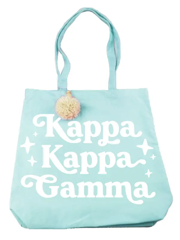 Kappa Kappa Gamma Pom Pom Tote Bag 1