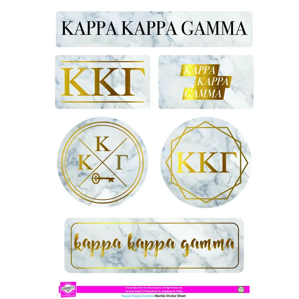 Kappa Kappa Gamma Marble Sticker Sheet 1