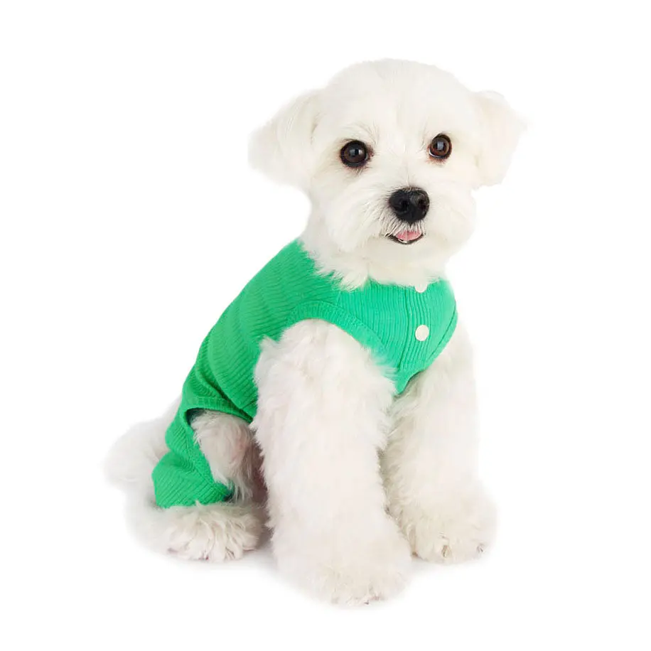 Little Collin | Basic Button All-In-One In Soft Green 1