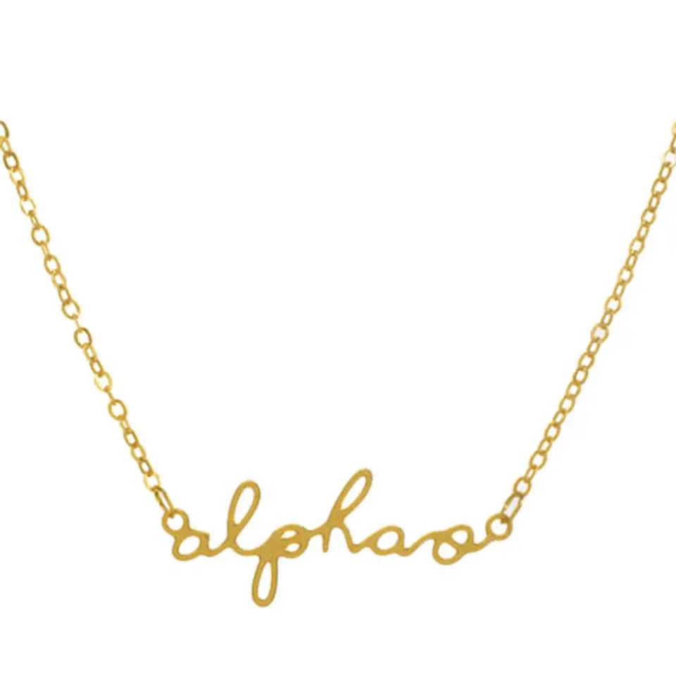 Alpha Omicron Pi Script Necklace 1
