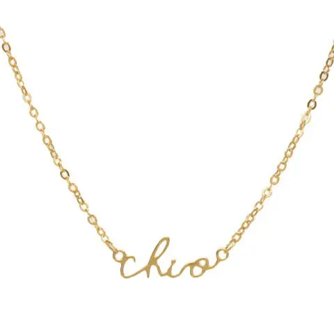 Chi Omega Script Necklace 1