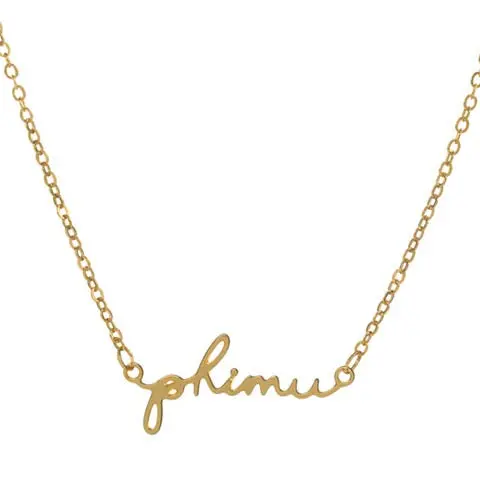 Phi Mu Script Necklace 1