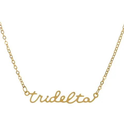 Delta Delta Delta Script Necklace 1