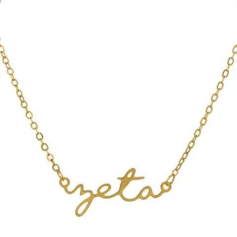 Zeta Tau Alpha Script Necklace 1