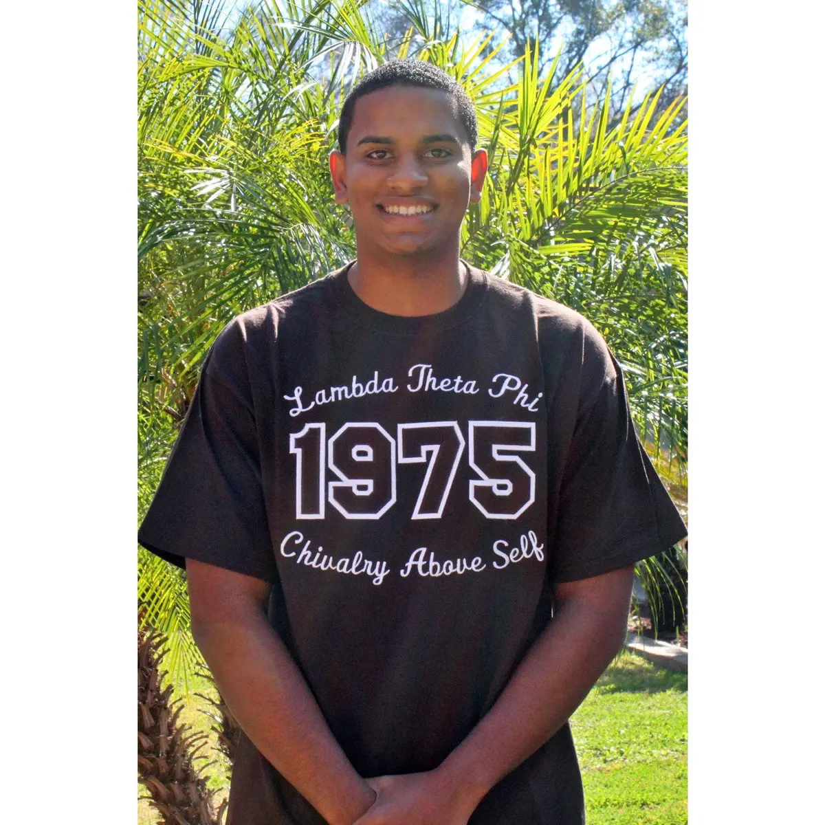 Lambda Theta Phi Embroidered "Chivalry Above Self" Tee 1