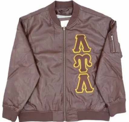 Lambda Upsilon Lambda Vegan Leather Jacket 1