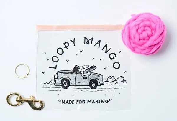 Loopy Mango | Diy Pompom For Leash Kit In Hot Pink 1