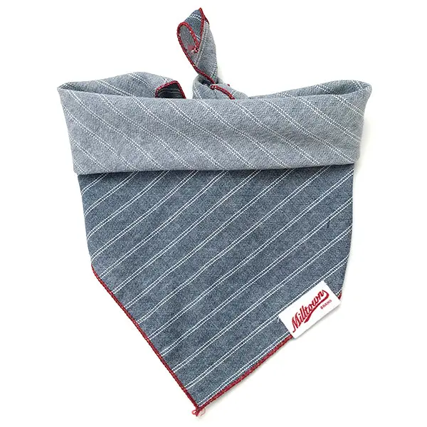M.N. Davis & Son | Dog Bandana In Indigo Stripe 1