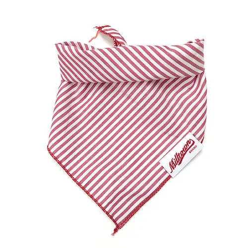 M.N. Davis & Son | Dog Bandana In Red Pin Stripe 1