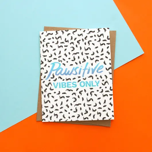 Malz Palz | Pawstive Vibes Greeting Card 1