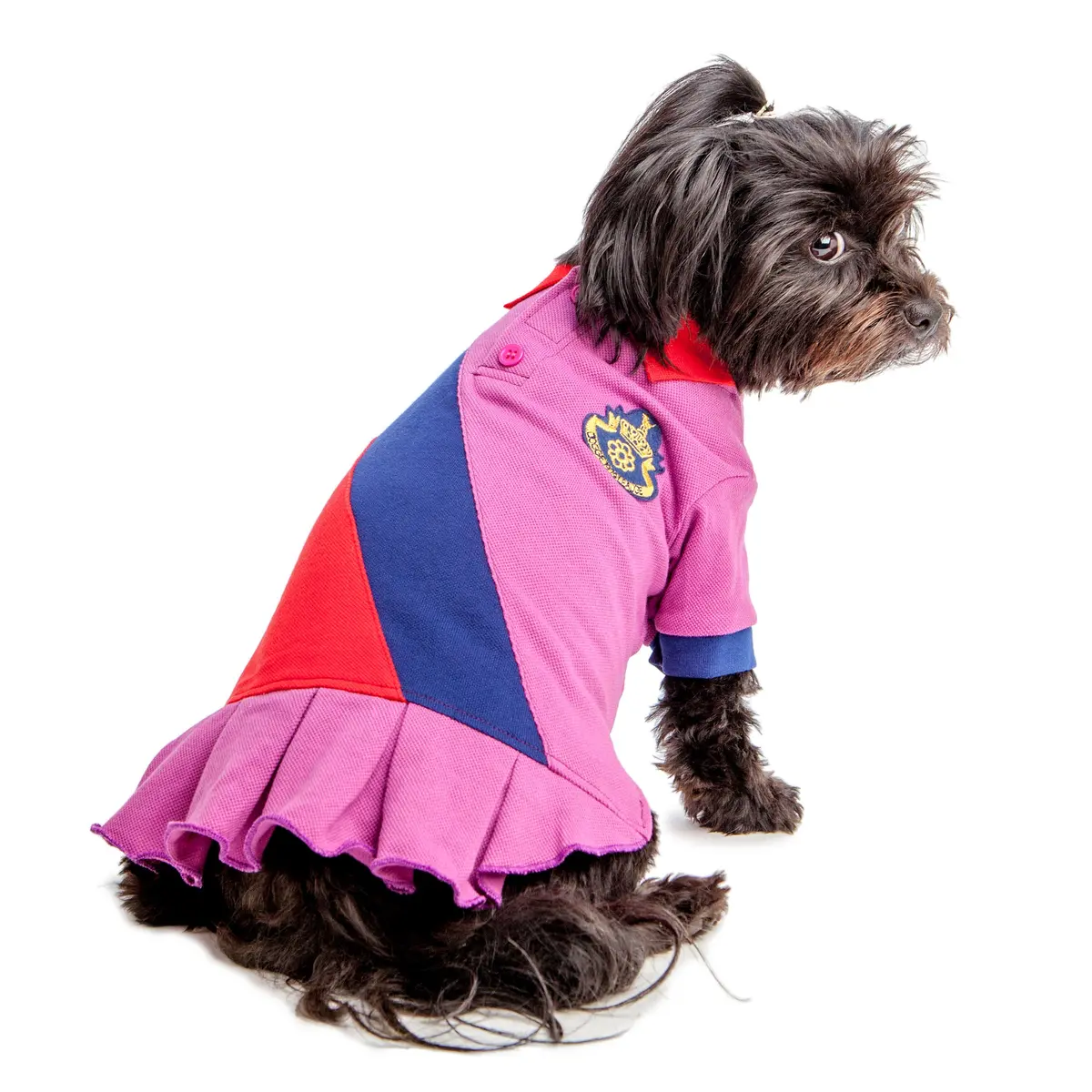 Best Furry Friends | Polo Dress In Purple And Red 1