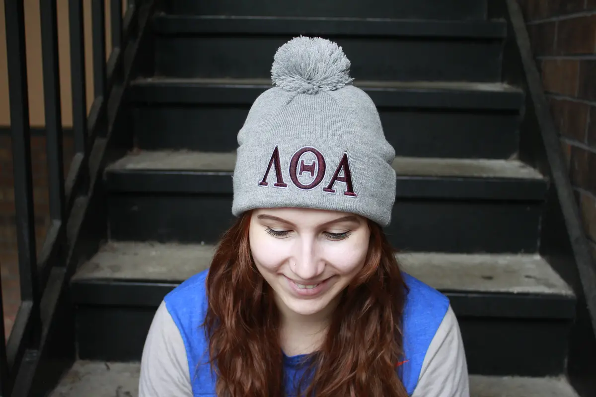 Lambda Theta Alpha Pom Pom Beanie 2