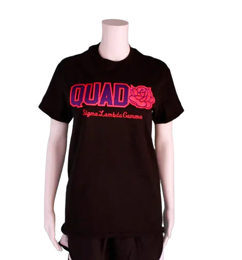 Sigma Lambda Gamma Word Tee With Rose 1