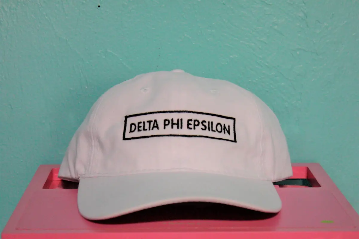 Delta Phi Epsilon Rectangle Hat 1
