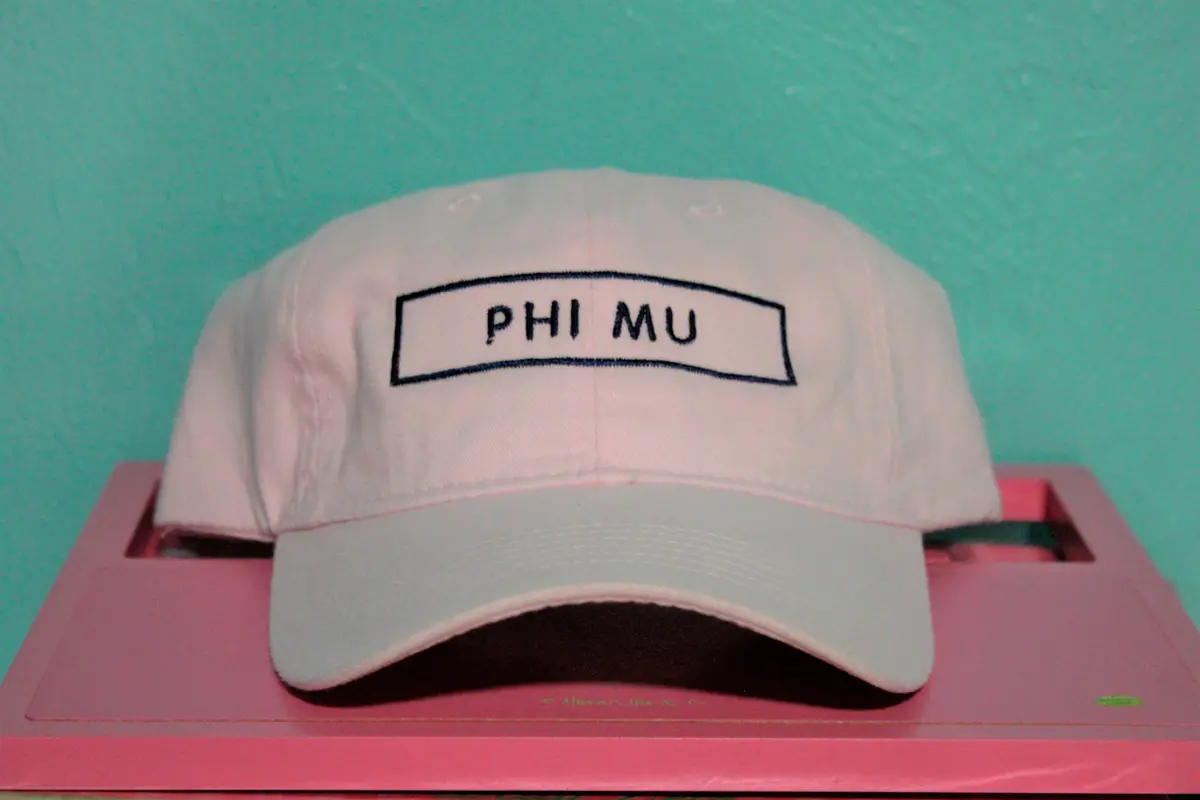 Phi Mu Rectangle Hat 1
