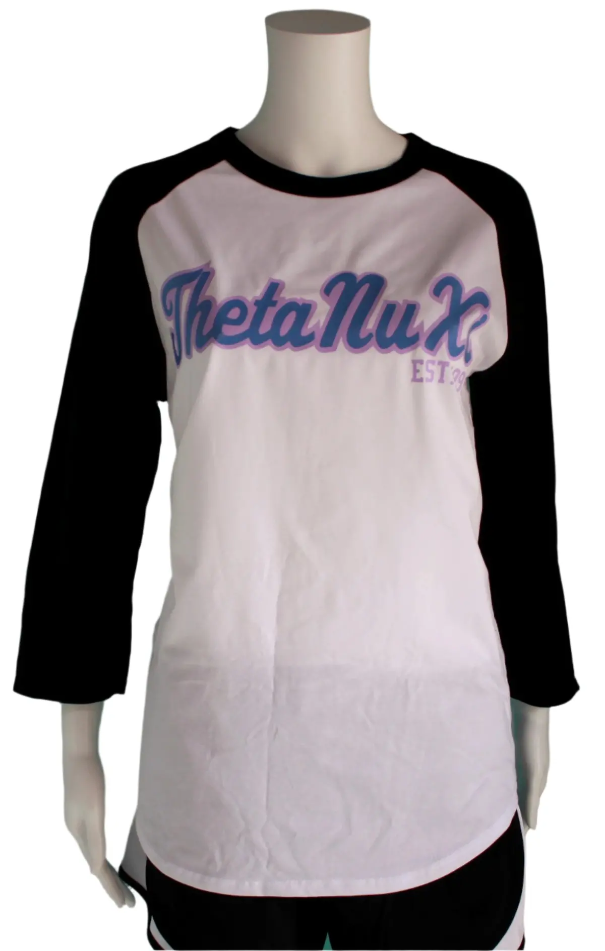Theta Nu Xi Vinyl Baseball Tee - Discontinued 1