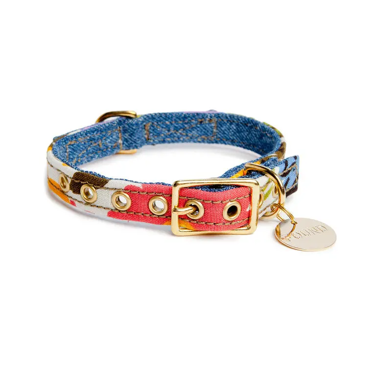 Found My Animal | Vintage Floral & Denim Collar 1