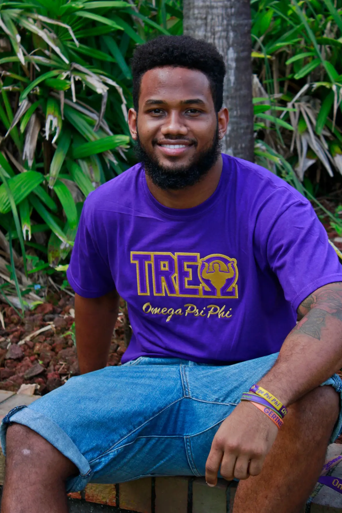 1911 Purple And Old Gold Word Tee 1