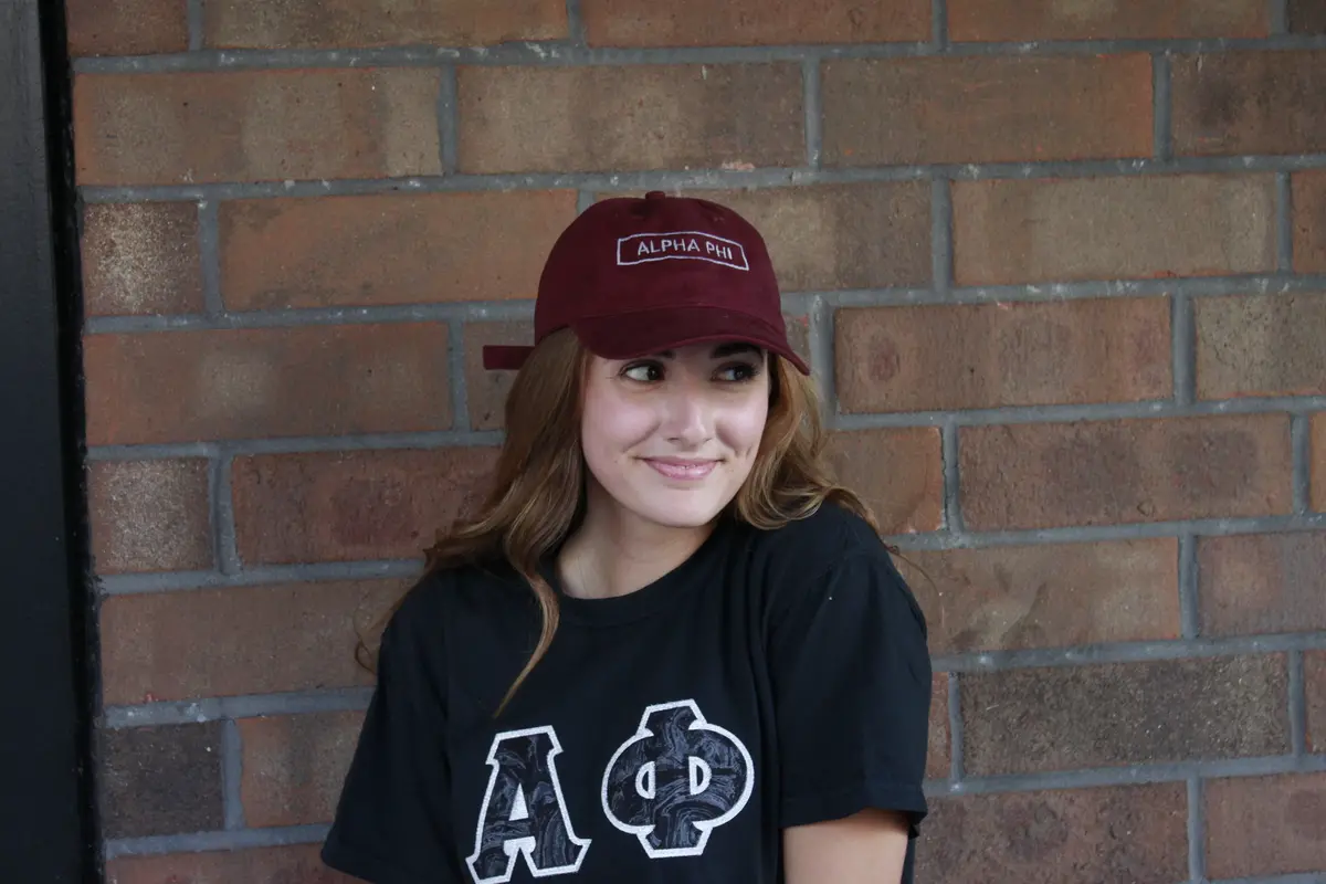 Alpha Phi Structured Rectangle Baseball Cap