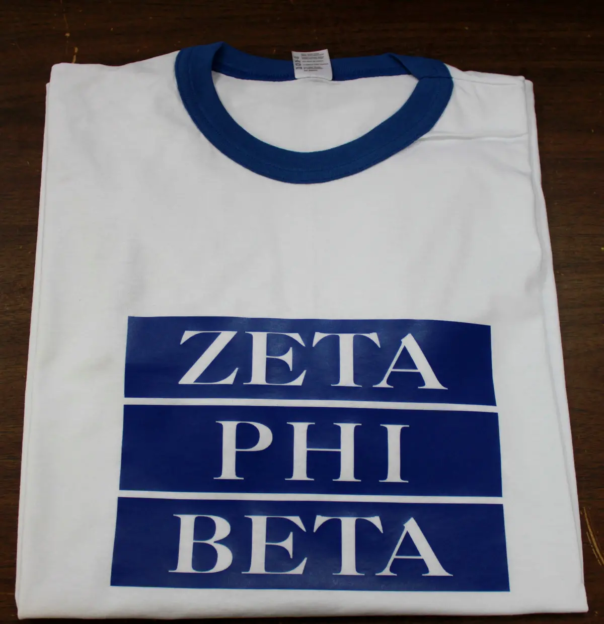Zeta Phi Beta Block Ringer Tee 1