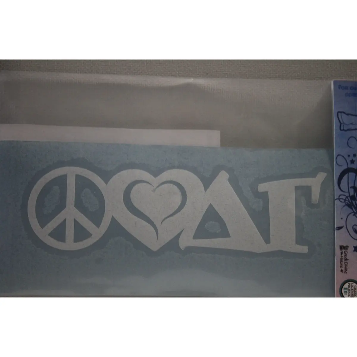 Delta Gamma Peace Love Decal - Discontinued 1