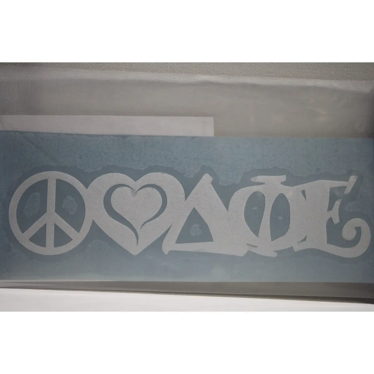 Delta Phi Epsilon Peace Love Decal - Discontinued 1