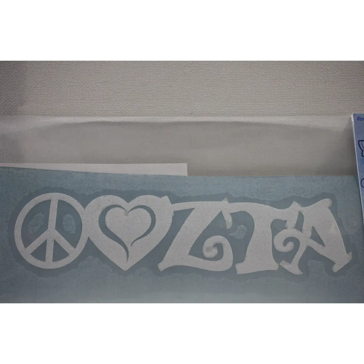 Zeta Tau Alpha Peace Love Decal - Discontinued 1