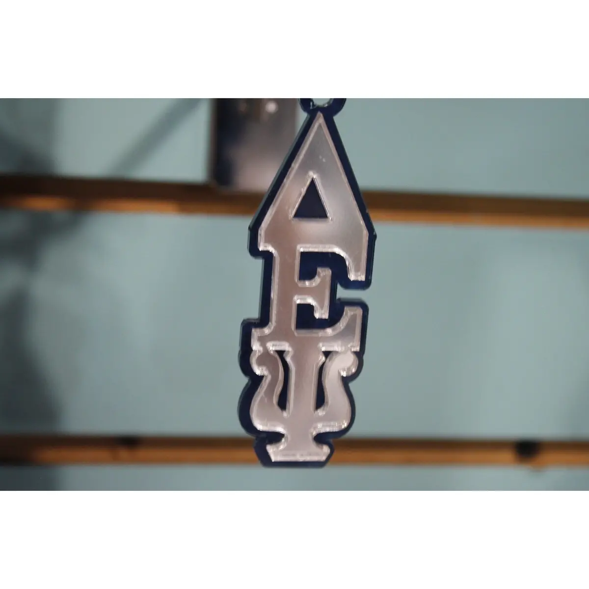 Delta Epsilon Psi Greek Letter Acrylic Keychain 1