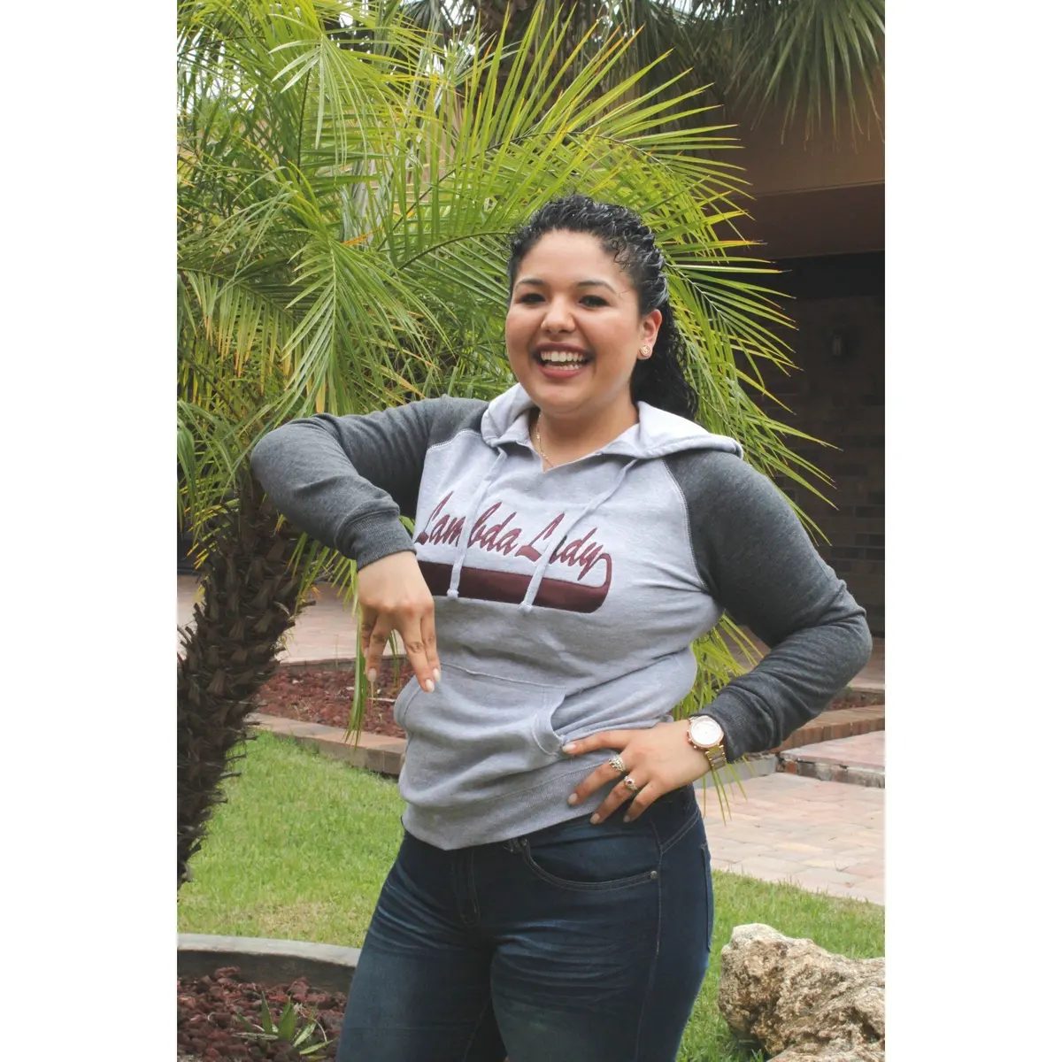 Lambda Theta Alpha Lambda Lady Swoosh Hoodie 1