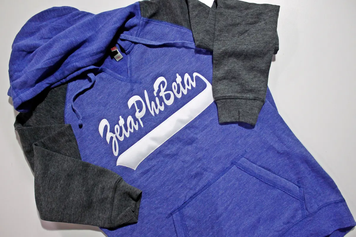 Zeta Phi Beta Ldaies Two-Tone Hoodie - Discontinued 1