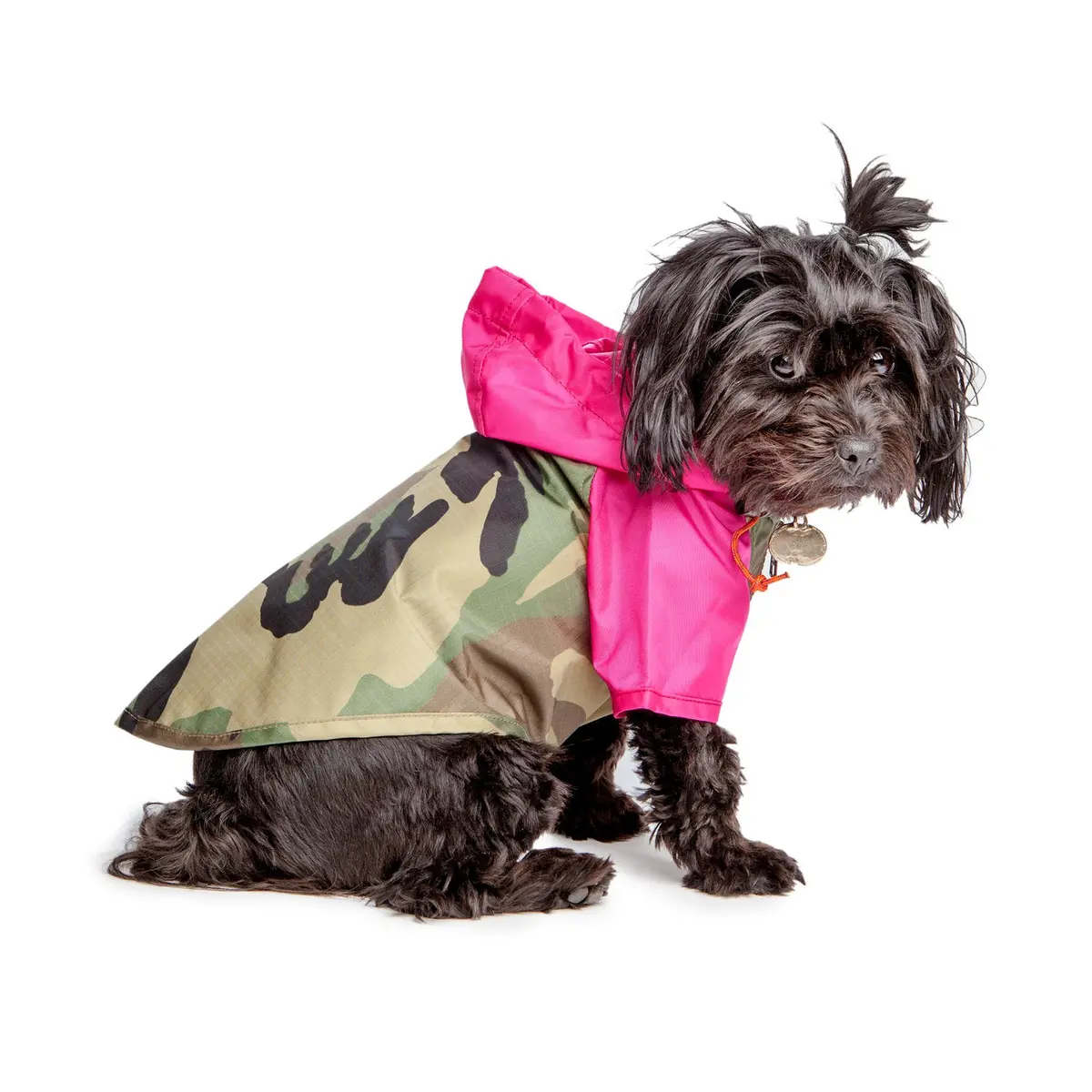 Wagwear | Nylon Colorblock Rainbreaker In Neon Pink + Camo (Exclusive To Dog & Co.) 1