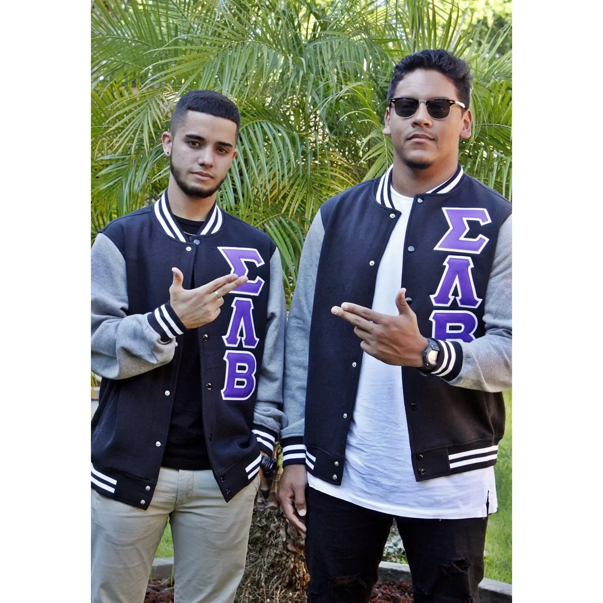 Sigma Lambda Beta Cotton Letterman Jacket 1