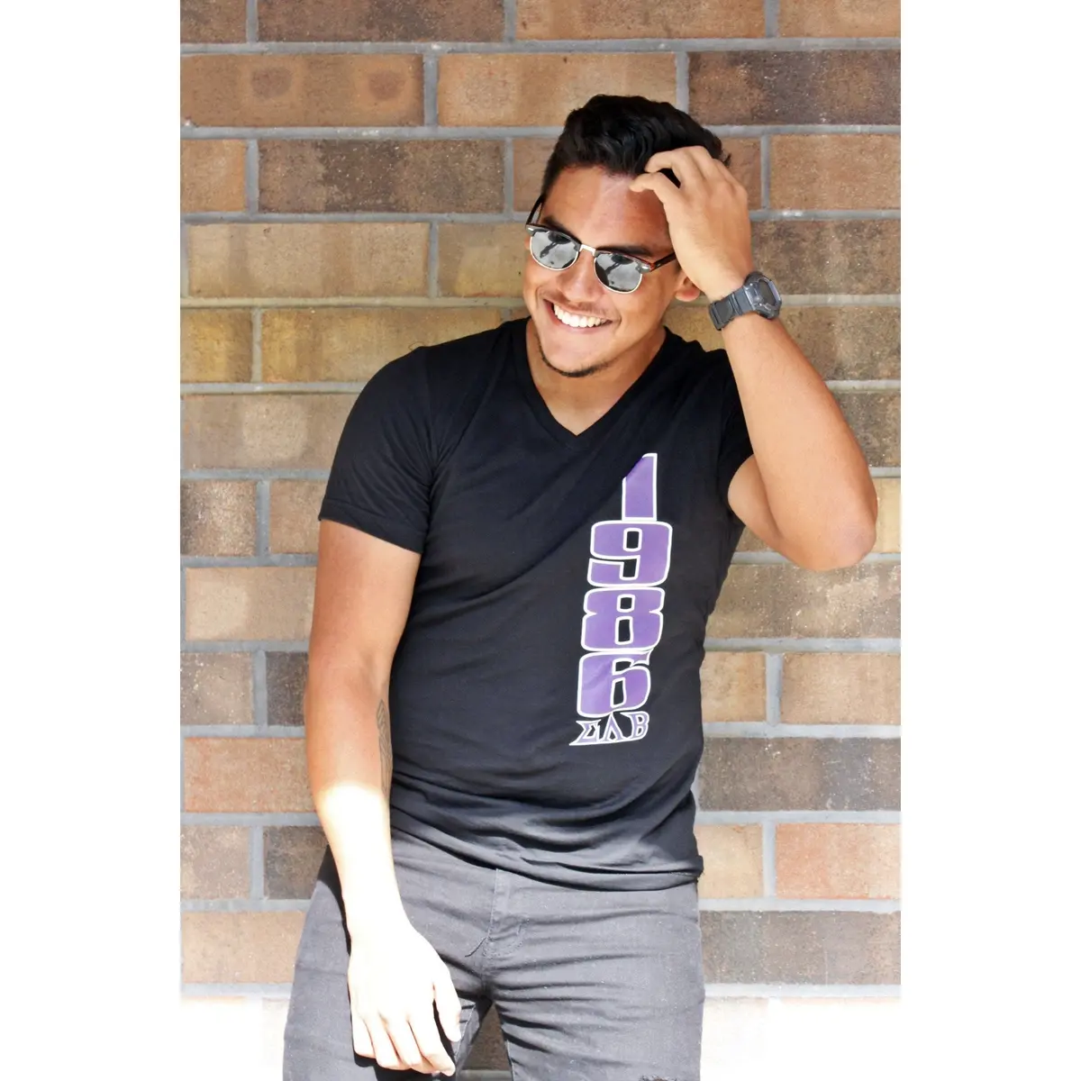 Sigma Lambda Beta 1986 V-Neck- Discontinued 1