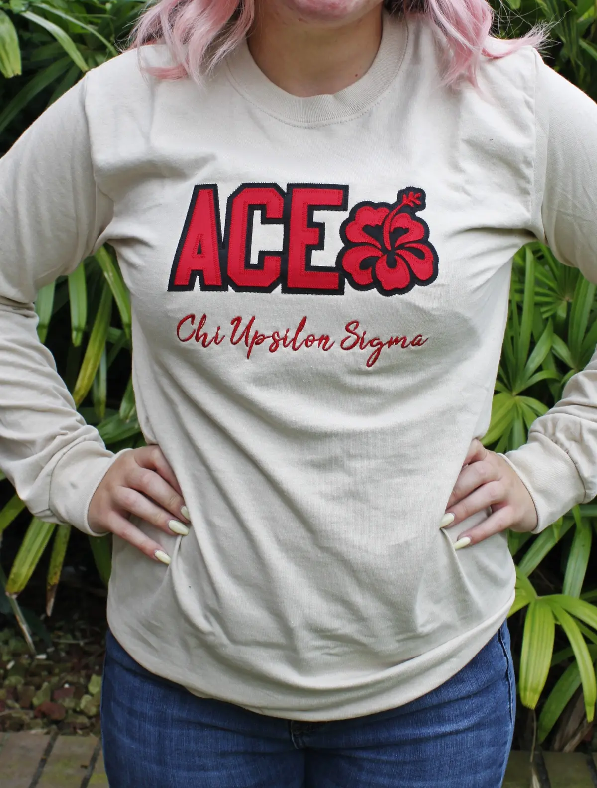 Chi Upsilon Sigma Word Long Sleeve 1