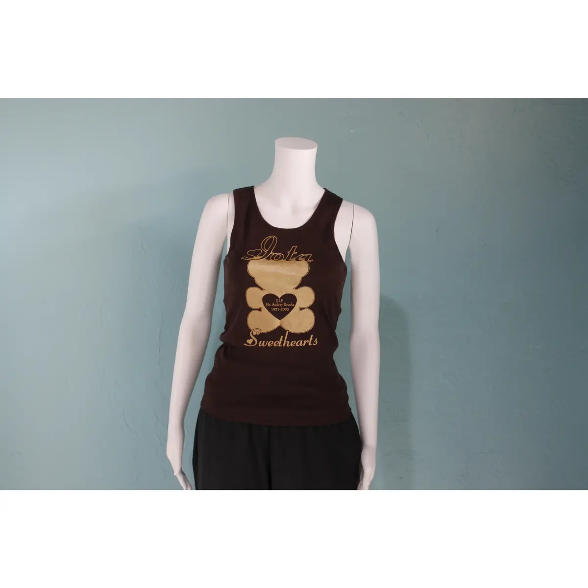 Iota Sweetheart Vinyl Teddy Bear Fitted Tank - Discontinued 1