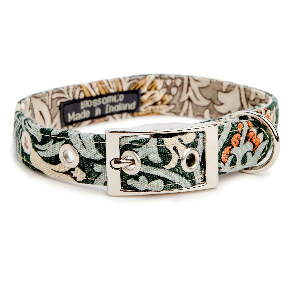 Blossom Co. | Snakeshead William Morris Print Dog Collar 1
