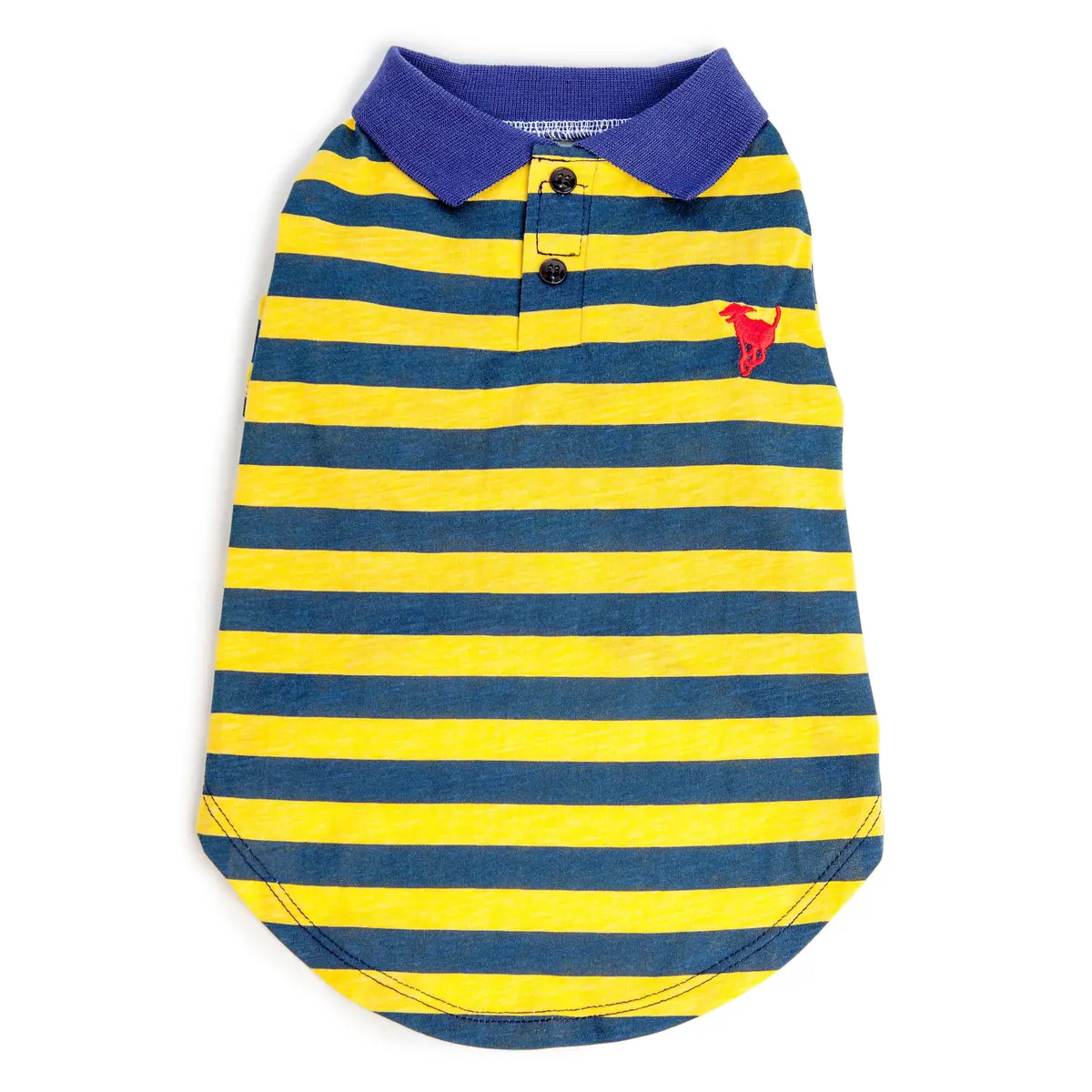 Best Furry Friends | Striped Polo In Yellow And Blue 2