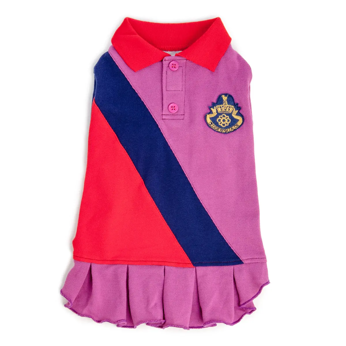 Best Furry Friends | Polo Dress In Purple And Red 3