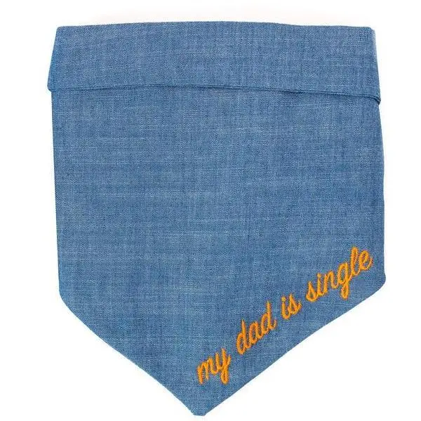 My Dad Is Single Chambray Bandana (Final Sale) 1